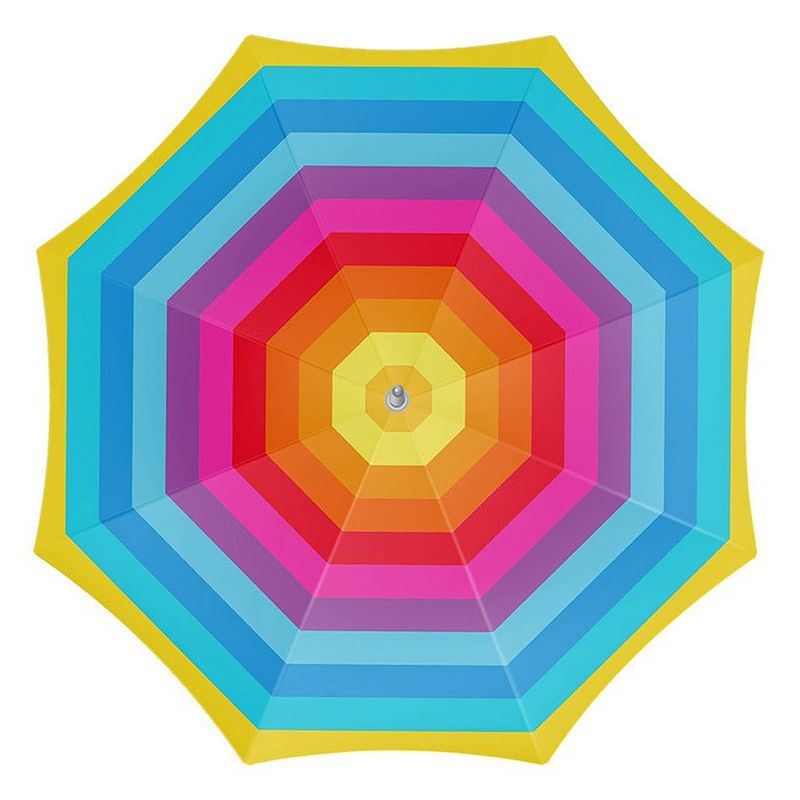 Foto van Parasol - regenboog print - d160 cm - uv-bescherming - incl. draagtas - parasols