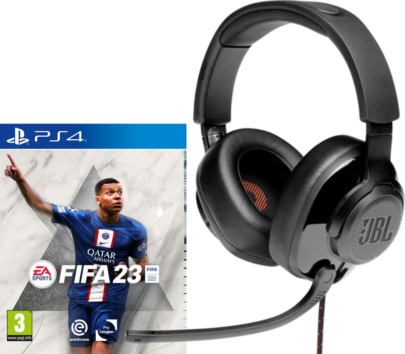 Foto van Fifa 23 ps4 + jbl quantum 300