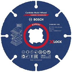 Foto van Bosch accessories expert carbide multi wheel x-lock 2608901192 doorslijpschijf recht 1 stuks 115 mm 22.23 mm 1 stuk(s)