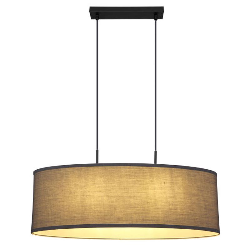 Foto van Industriële hanglamp nathan - l:75cm - e27 - metaal - zwart