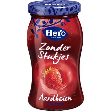 Foto van Hero fruitspread aardbeien zonder stukjes 270g bij jumbo