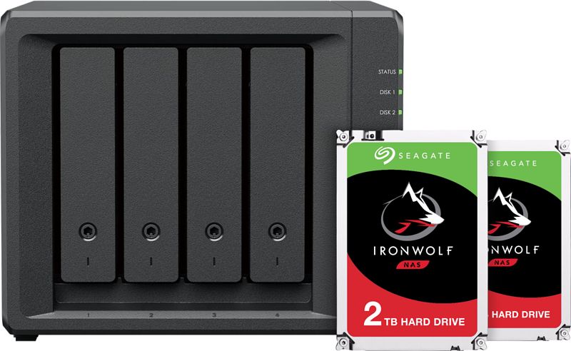 Foto van Synology ds423+ + seagate ironwolf 4tb (2x2tb)