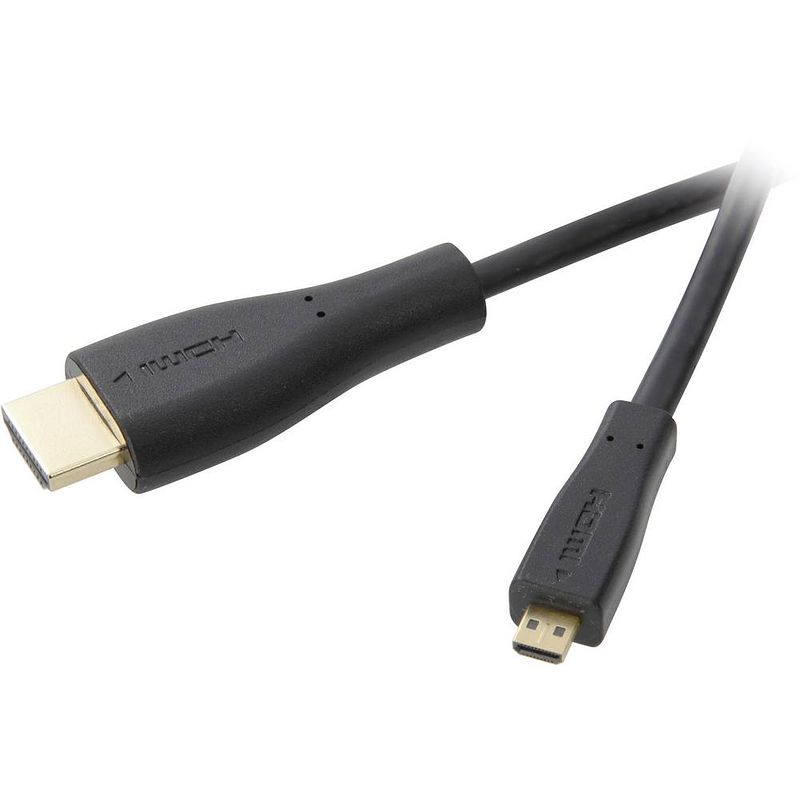 Foto van Speaka professional hdmi aansluitkabel hdmi-a stekker, hdmi-a stekker 0.45 m zwart sp-9075600 audio return channel (arc), vergulde steekcontacten, ultra