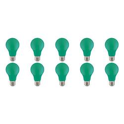 Foto van Led lamp 10 pack - specta - groen gekleurd - e27 fitting - 3w