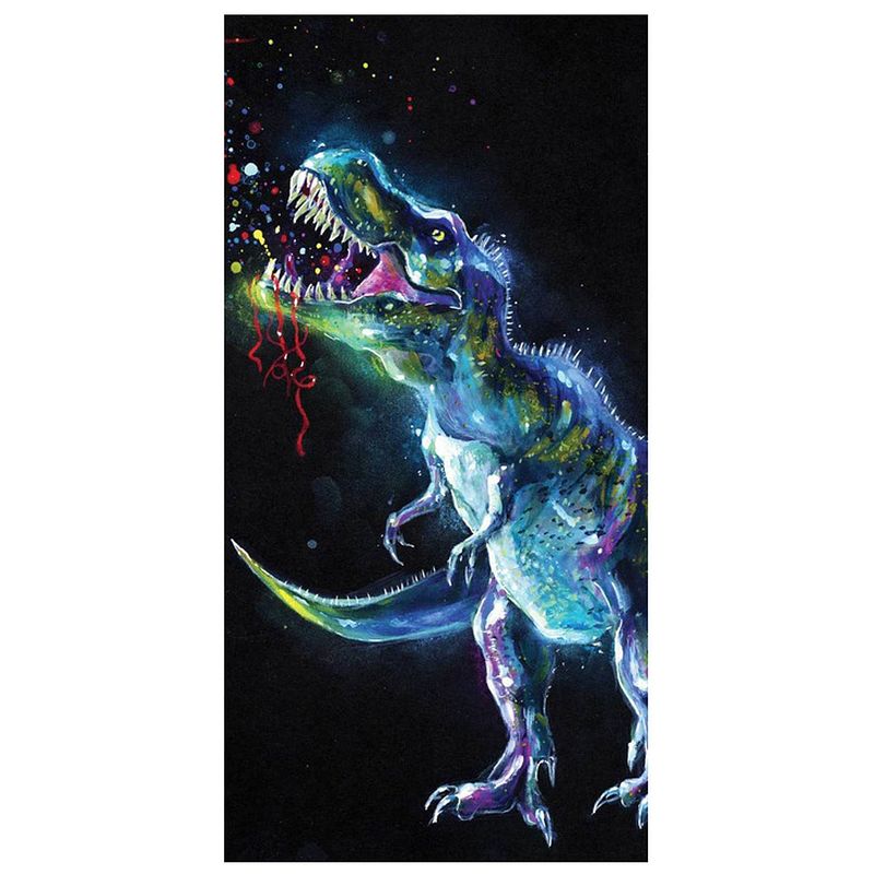 Foto van Animal pictures strandlaken dinosaur - 70 x 140 cm - multi