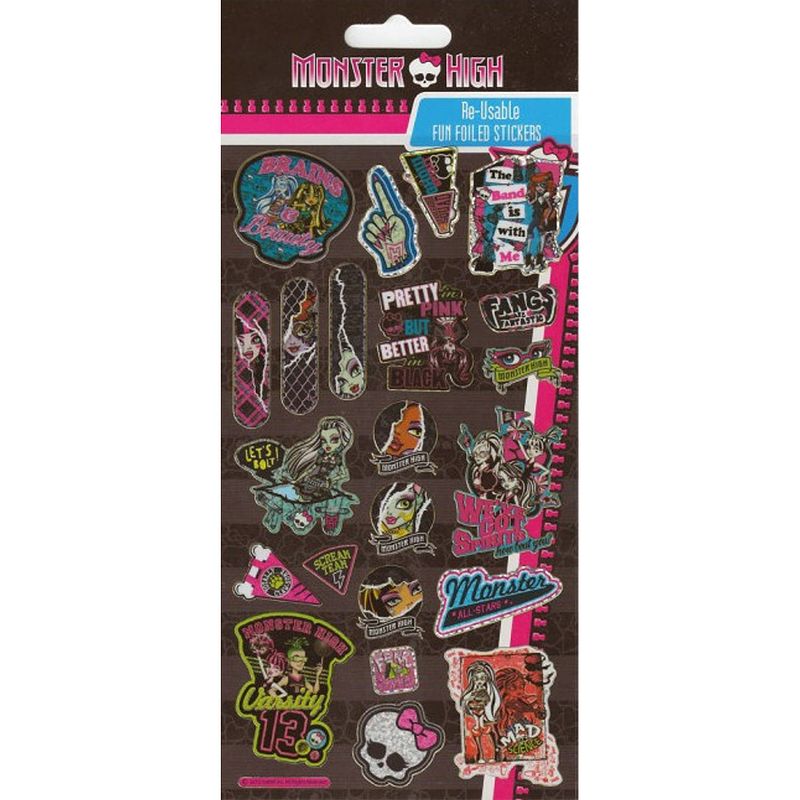 Foto van Funny products foliestickers monster high junior bruin 22 stuks