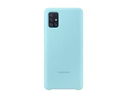 Foto van Samsung silicone cover galaxy a51 telefoonhoesje blauw