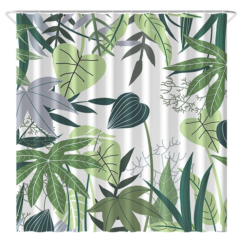 Foto van Loti living douchegordijn anti schimmel - jungle - inclusief ringen - waterdicht - polyester - douchegordijn 180x200 cm