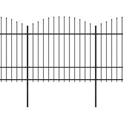 Foto van Infiori tuinhek met speren bovenkant (1,5-1,75)x3,4 m staal zwart