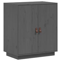 Foto van Vidaxl dressoir 65,5x40x75 cm massief grenenhout grijs