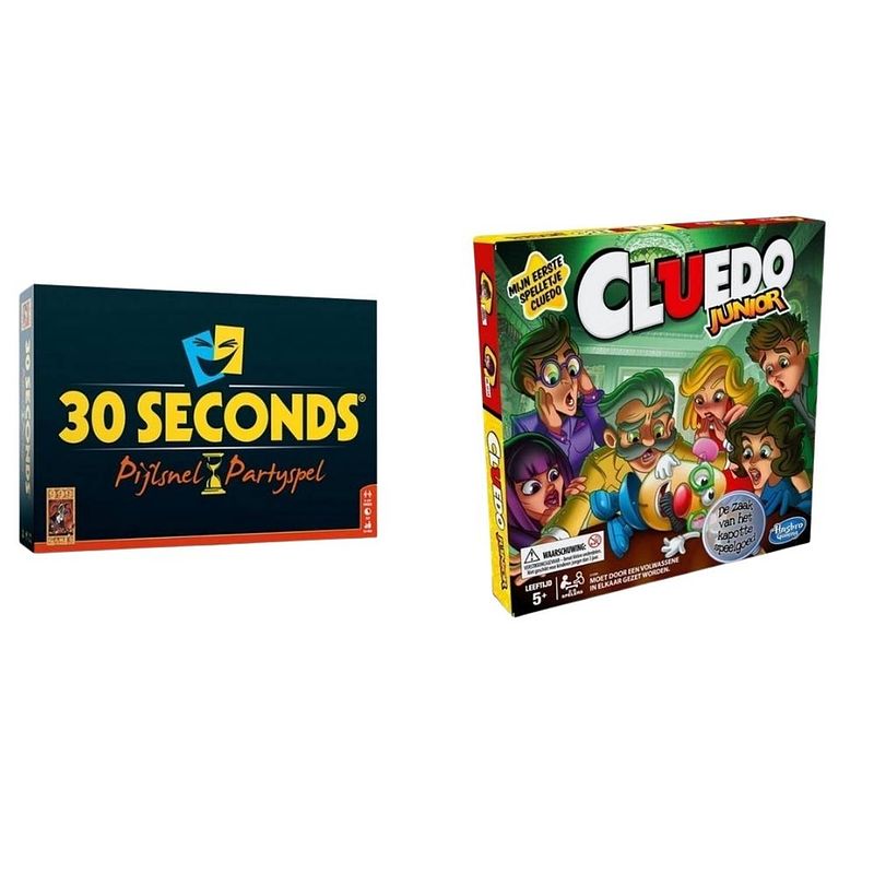 Foto van Spellenbundel - 2 stuks - 30 seconds & cluedo junior