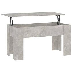 Foto van Vidaxl salontafel 101x49x52 cm bewerkt hout betongrijs