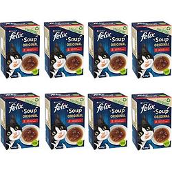 Foto van Felix soup farm selectie met rund, kip en lam kattensoep 8 x 6 x 48g bij jumbo