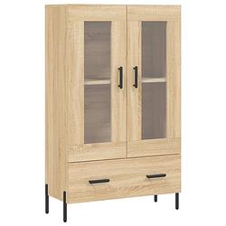 Foto van Vidaxl hoge kast 69,5x31x115 cm bewerkt hout sonoma eikenkleurig