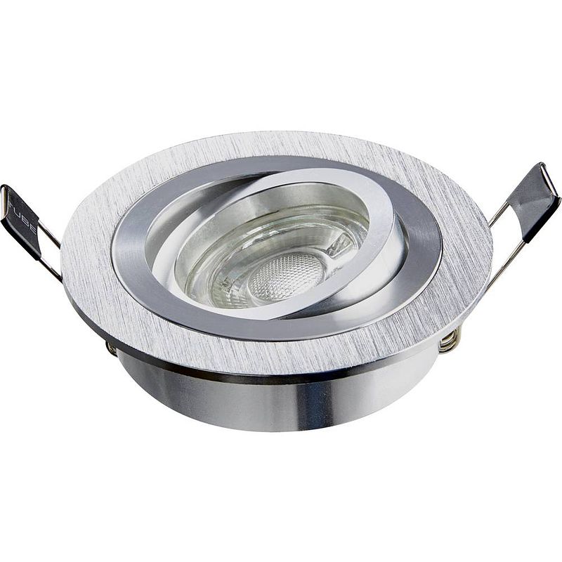 Foto van Heitronic 500591 dl7801 inbouwlamp led led vast ingebouwd 8 w aluminium