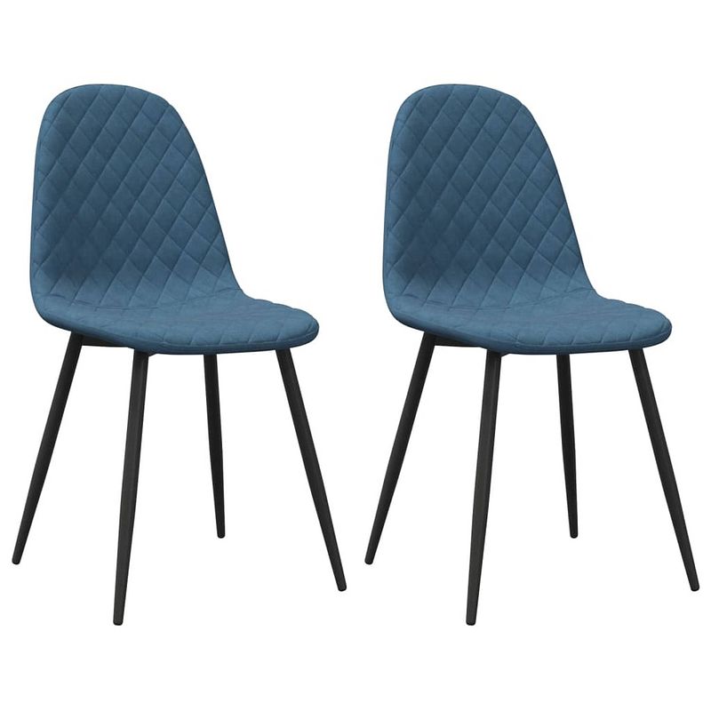 Foto van Vidaxl eetkamerstoelen 2 st fluweel blauw