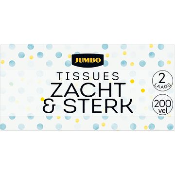 Foto van Jumbo tissues zacht & sterk 2 laags 200 stuks