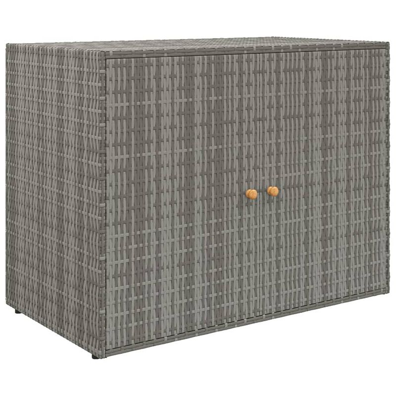 Foto van Vidaxl tuinkast 100x55,5x80 cm poly rattan grijs