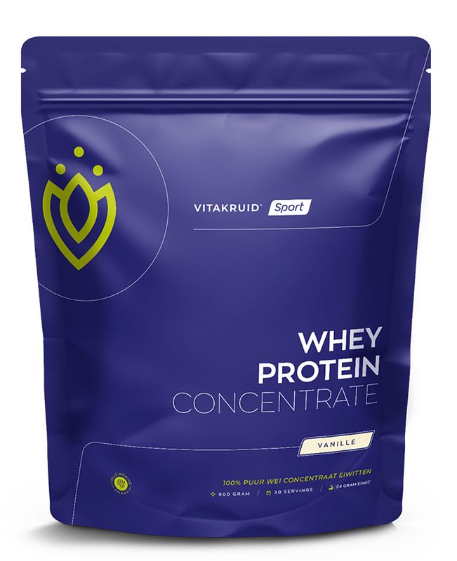 Foto van Vitakruid whey protein concentrate vanille poeder