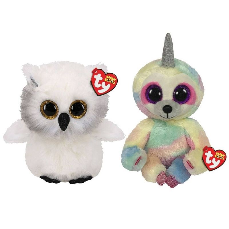 Foto van Ty - knuffel - beanie buddy - austin owl & cooper sloth