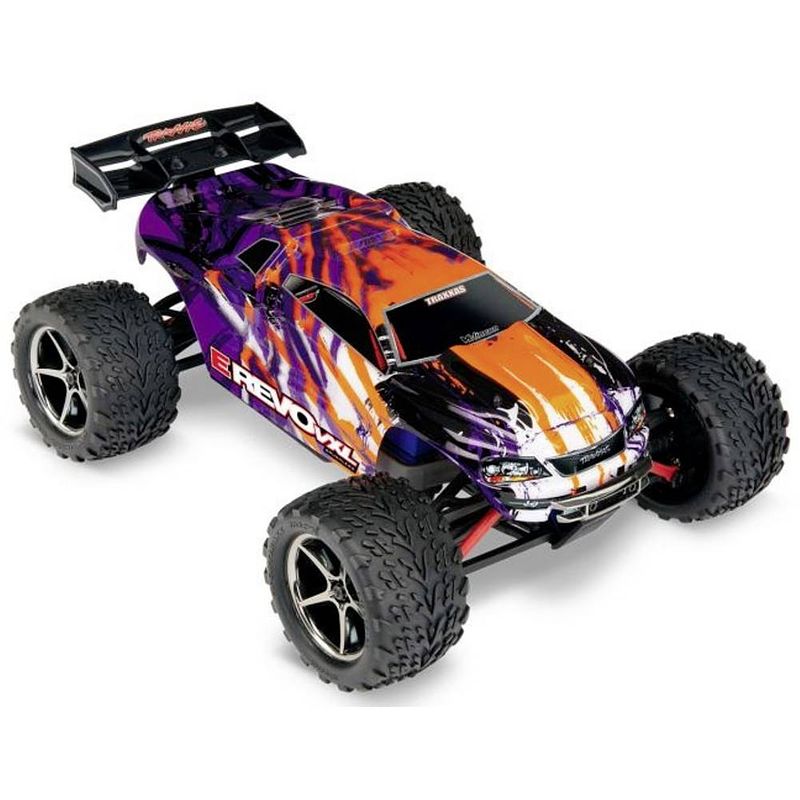 Foto van Traxxas e-revo 4x4 vxl lila brushless 1:16 rc auto elektro monstertruck 4wd rtr 2,4 ghz