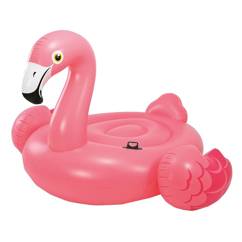 Foto van Opblaasbaar eiland flamingo roze 218 cm