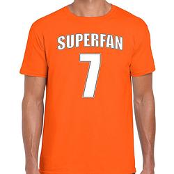 Foto van Oranje shirt / kleding superfan nummer 7 voor ek/ wk voor heren 2xl - feestshirts