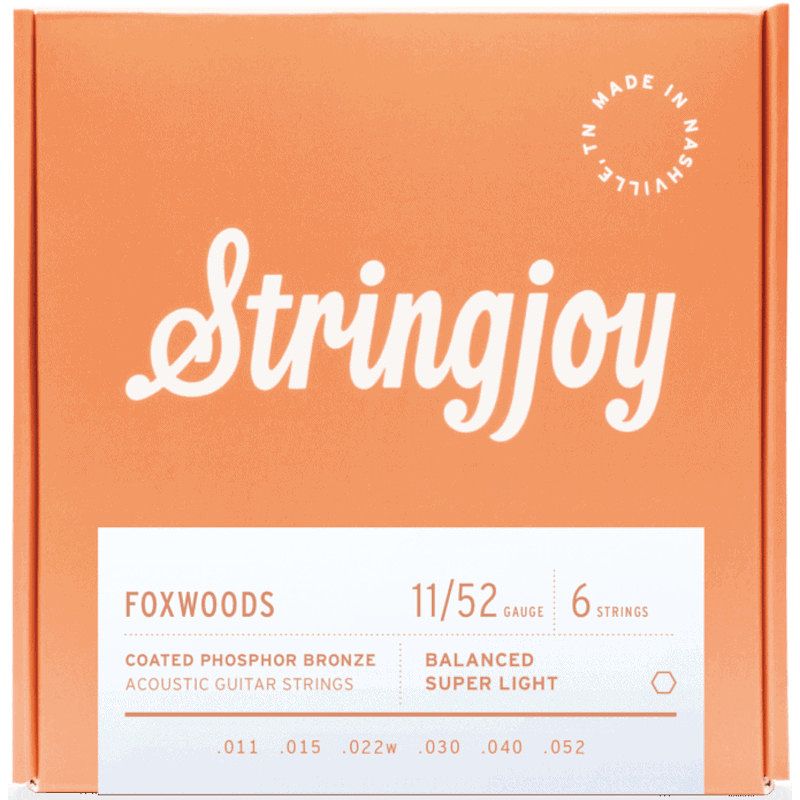 Foto van Stringjoy foxwoods ac6 super light 11-52 snarenset voor westerngitaar