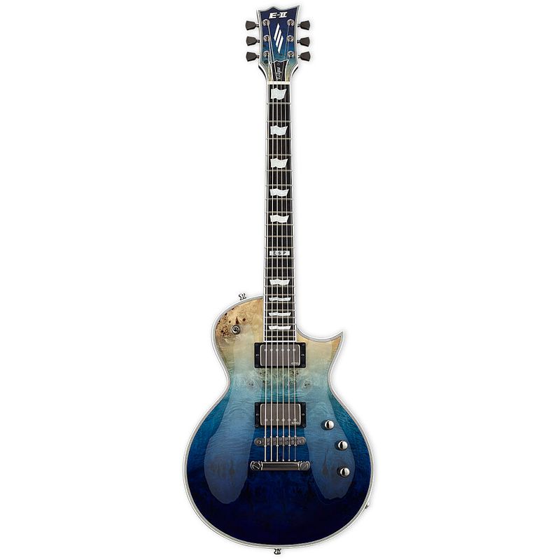 Foto van Esp e-ii eclipse blue natural fade buckeye burl met koffer