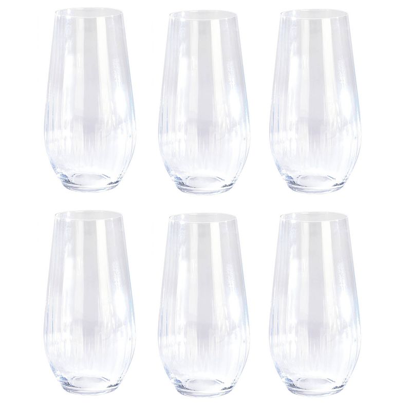 Foto van Christine 6 stuks klassieke kristalglas waterglazen - 580 ml