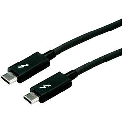 Foto van Roline usb-kabel thunderbolt 3 thunderbolt (usb-c) stekker 2.00 m zwart afgeschermd 11.02.9042