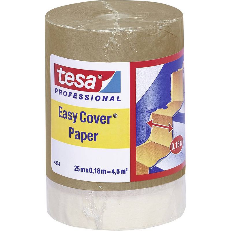 Foto van Tesa 04364-00001-01 afdekpapier tesa easy cover lichtbruin (l x b) 25 m x 18 cm 1 stuk(s)