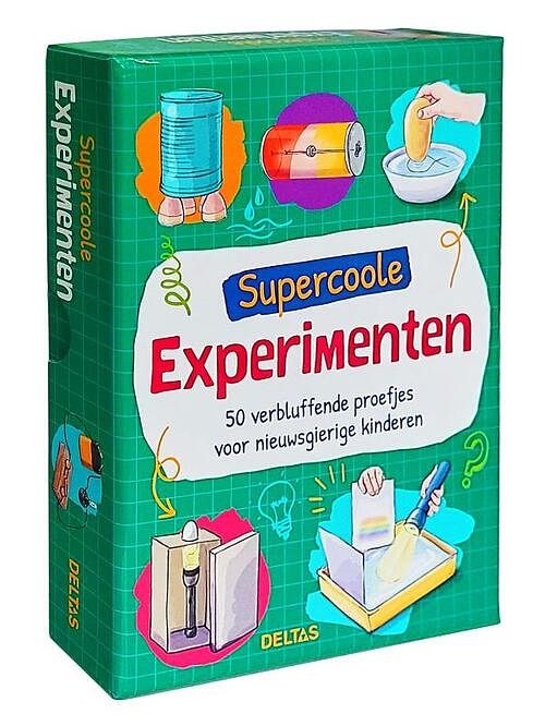 Foto van Supercoole experimenten - doos met kaarten - paperback (9789044761160)