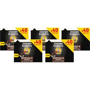 Foto van Douwe egberts espresso krachtig koffiecups familiepak 5 x 40 stuks bij jumbo