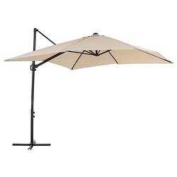 Foto van Beliani monza ii - cantilever parasol-beige-polyester