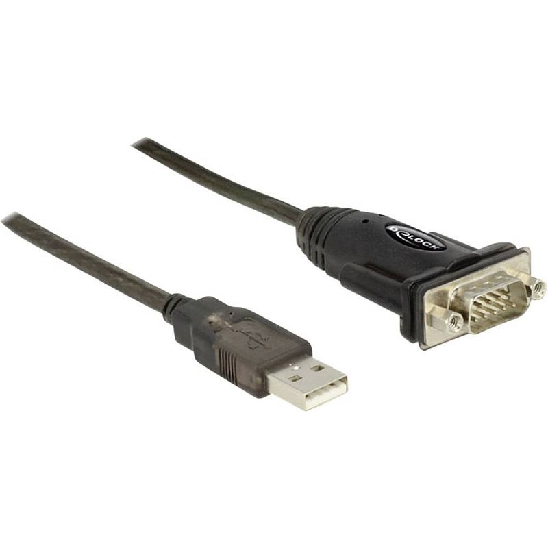 Foto van Delock usb 1.1 adapter [1x usb 1.1 stekker a - 1x rs232-stekker] schroefbaar