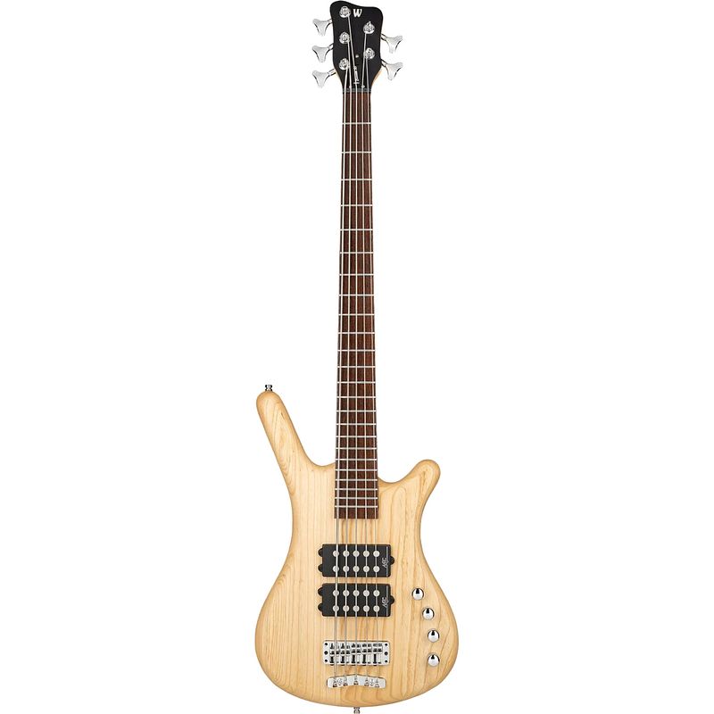 Foto van Warwick rockbass corvette $$ 5-string natural transparent satin 5-snarige elektrische basgitaar met gigbag