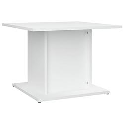 Foto van The living store woonkamertafel banktafel - 55.5 x 55.5 x 40 cm - wit - spaanplaat