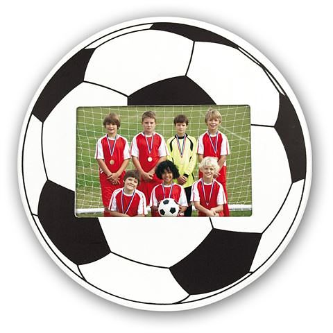Foto van Zep - houten fotolijst voetbal zwart/wit horizontaal voor foto formaat 10x15 - pw3046