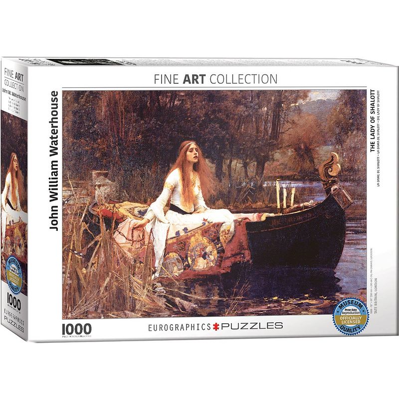 Foto van Eurographics puzzel the lady of shalott - 1000 stukjes