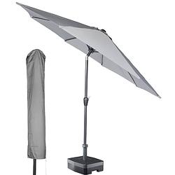 Foto van Kopu® ronde stokparasol 300 cm calma met hoes - light grey