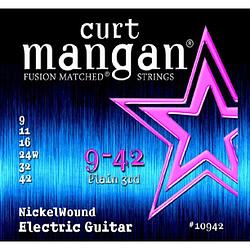 Foto van Curt mangan nickel wound 9-42 snarenset voor elektrische gitaar