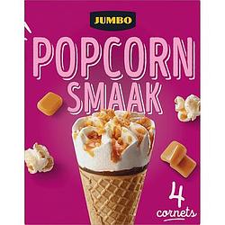 Foto van Jumbo ijs cornets met popcornsmaak 4 stuks