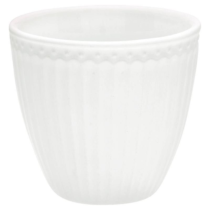 Foto van Greengate beker (latte cup) alice wit 300 ml - ø 10 cm