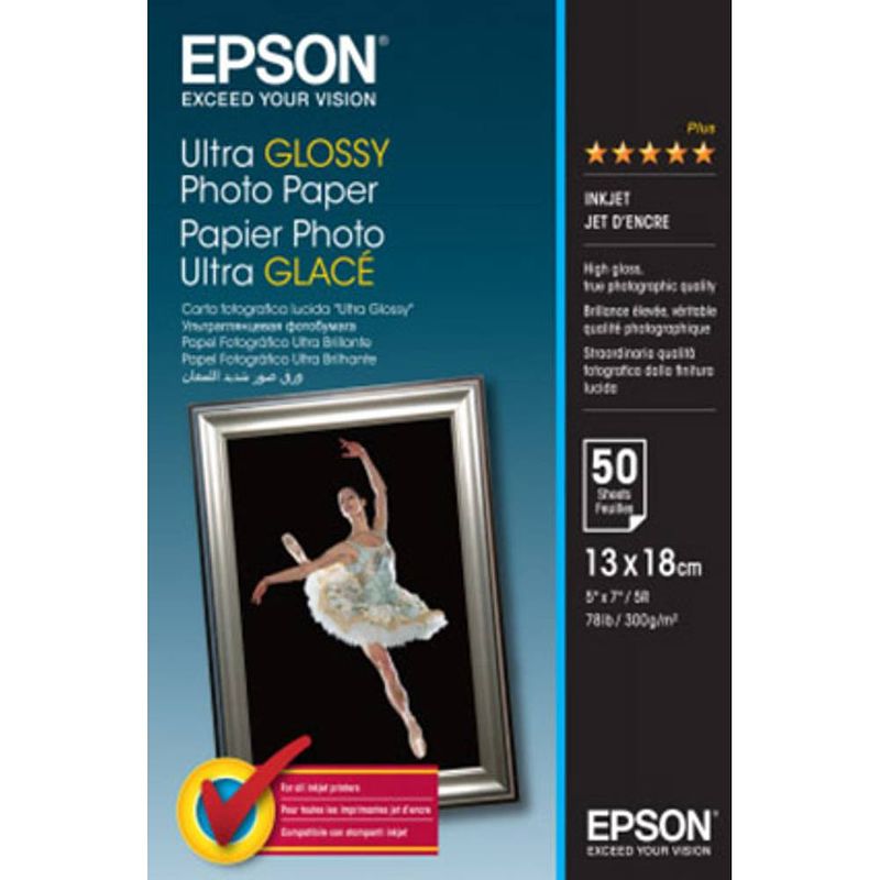 Foto van Epson ultra glossy photo paper c13s041944 fotopapier 300 g/m² 50 vellen hoogglans