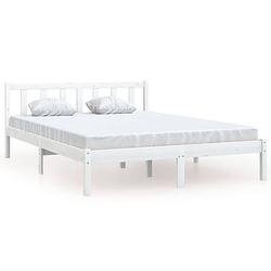 Foto van The living store houten bedframe - grenenhout - 195.5 x 125.5 x 69.5 cm - geschikt voor matras 120 x 190 cm