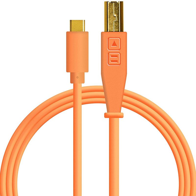 Foto van Dj techtools usb-b to usb-c kabel 1.5 meter oranje