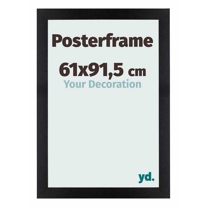 Foto van Posterlijst 61x91,5cm zwart mat mdf