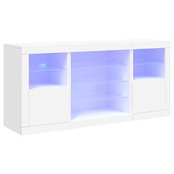 Foto van Vidaxl dressoir met led-verlichting 142,5x37x67 cm wit