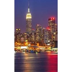 Foto van Dimex manhattan at night vlies fotobehang 150x250cm 2-banen